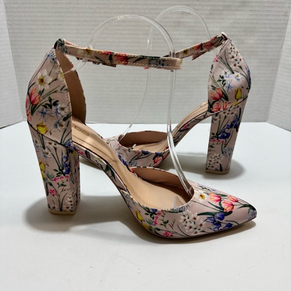 Aldo Floral Multicolor Women's Heels - Picture 3 of 11